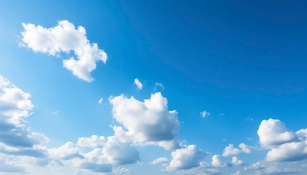Концепция Всемирного дня окружающей среды Голубое небо с белыми облаками генерирует AI