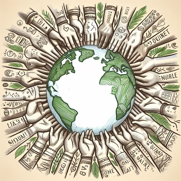 Photo world environment day concept earth day eco friendly concept earth day concept environment day