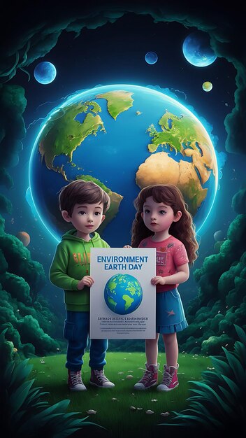 Photo world environment day and earth day illustrations ai generator