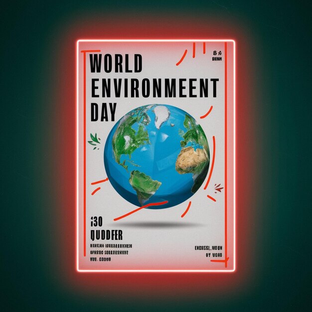 Photo world environment day poster illustration