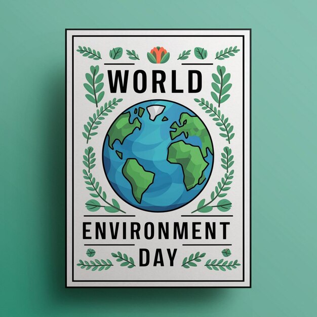 Foto illustrazione del manifesto della giornata mondiale dell'ambiente