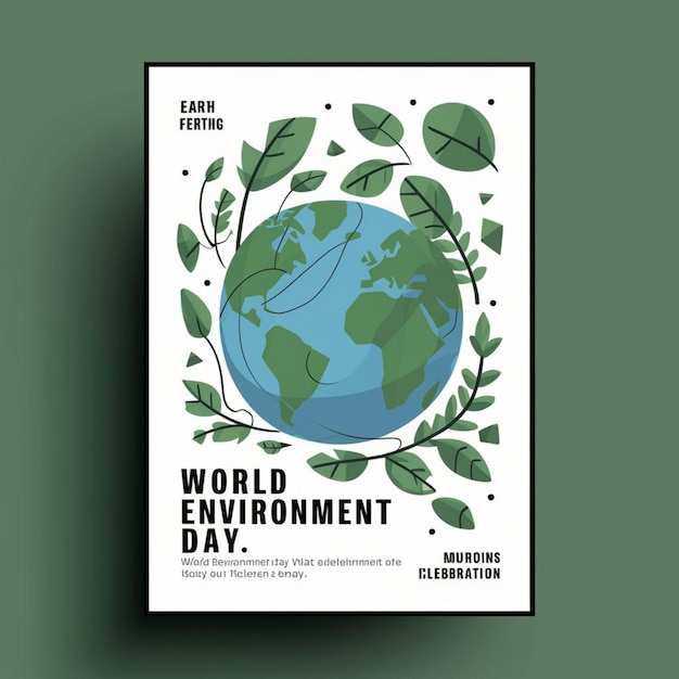 Photo world environment day poster illustration