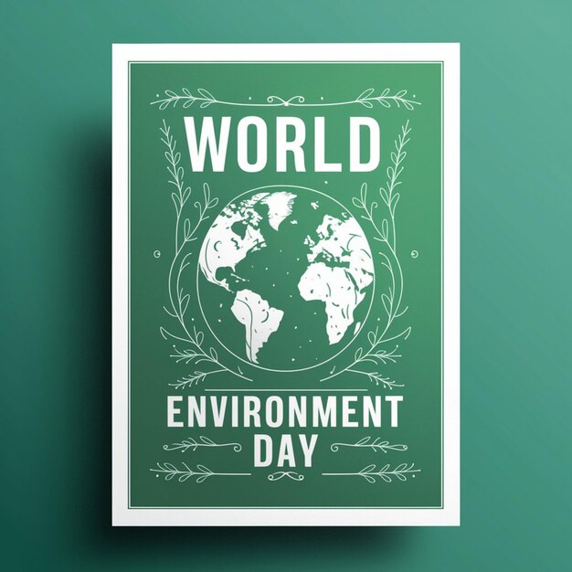 Photo world environment day poster illustration