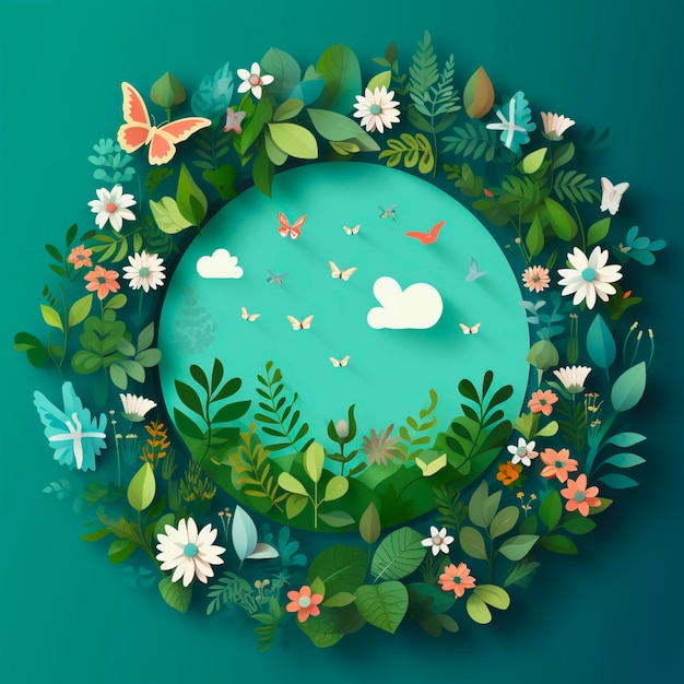 World Environment Day Vector illustrations of paper cut signs and symbols to save planet earth