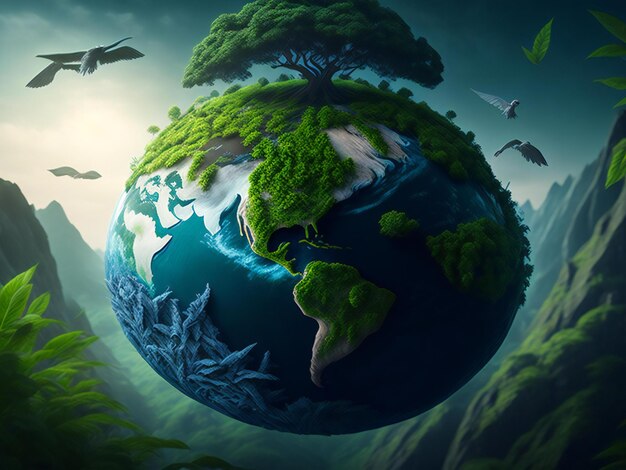 World Environment Day World Earth Day Importance of protecting Nature Environment earth on hand