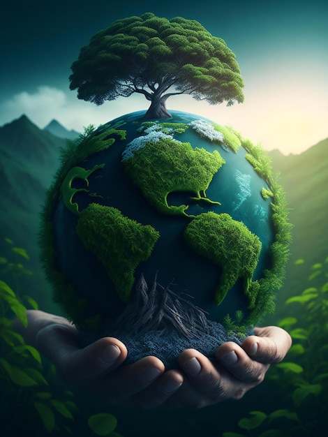 Giornata mondiale dell'ambiente giornata mondiale della terra importanza di proteggere la natura ambiente terra a portata di mano