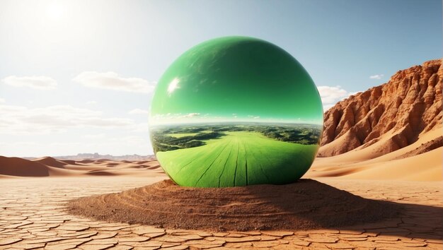 Photo world environment green globe