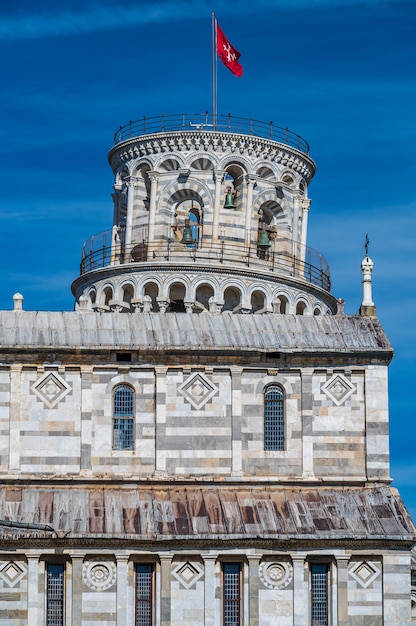 The world famous leaning tower in Piazza dei Miracoli, Pisa, one of the Unesco World Heritage Site