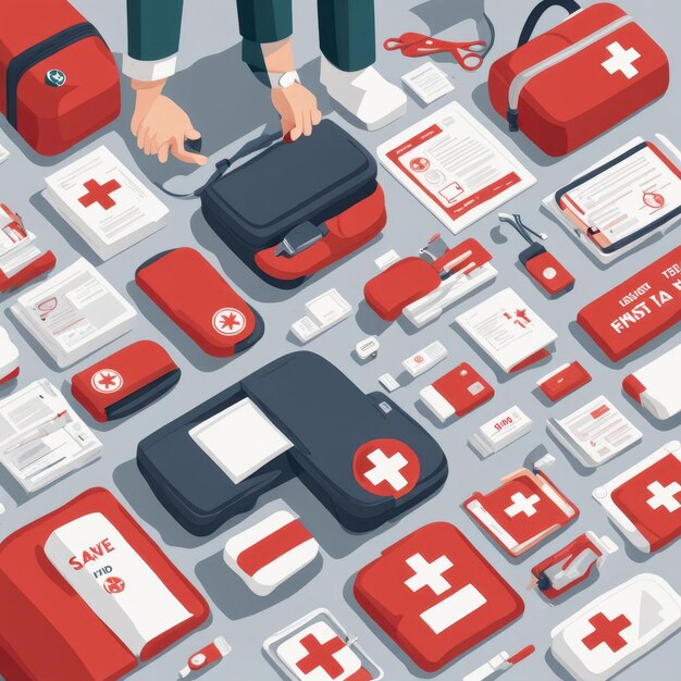 Photo world first aid day save lives raising for awareness