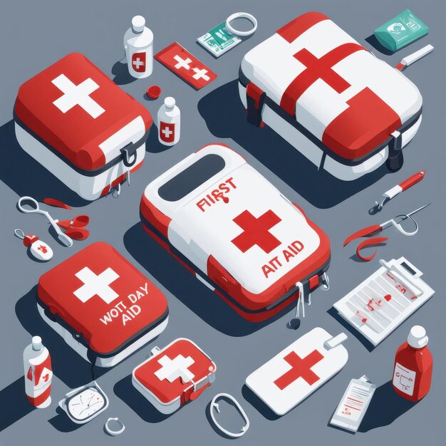 Photo world first aid day save lives raising for awareness