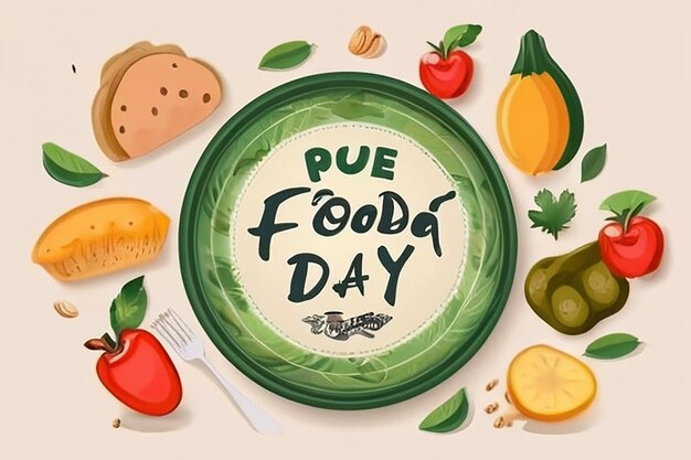 Photo world food day illustration vector is suitable for social media