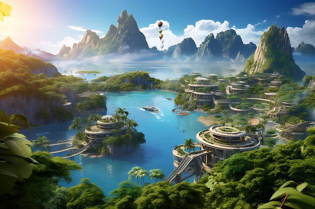 Premium Photo  World from Above Captivating Global Aerial View 