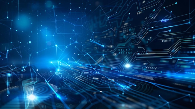 world futuristic high tech corporate business technology background