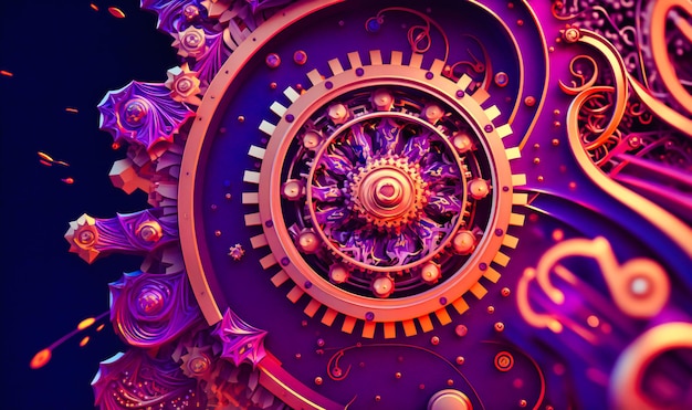 A world of gears cogs and clock faces