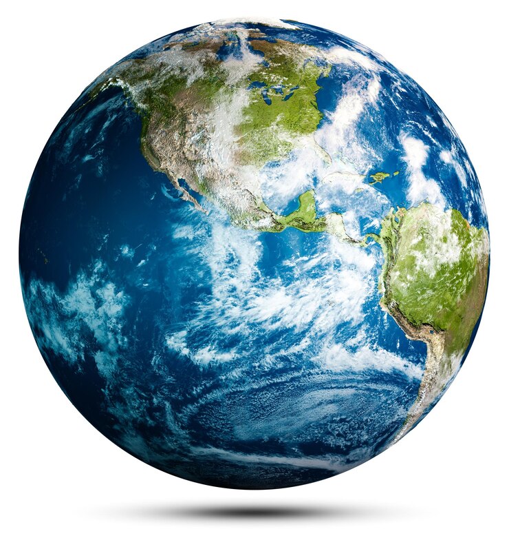 Photo world globe planet earth map sphere elements of this image furnished by nasa 3d rendering