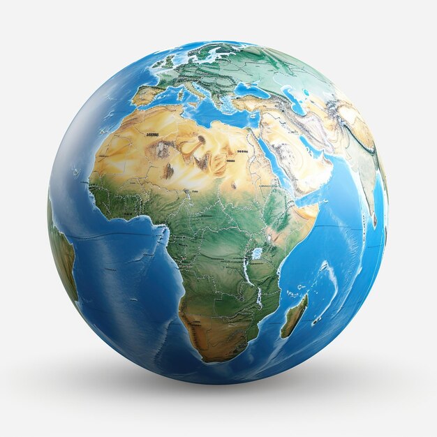 world globe on white background image