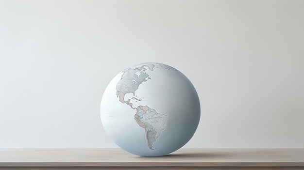 A world globe with the continents and the words world on it.