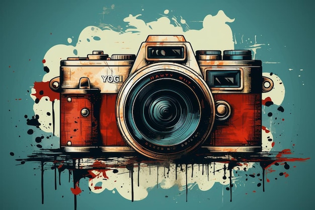 World graphy day typography design with camera good for world graphy day design