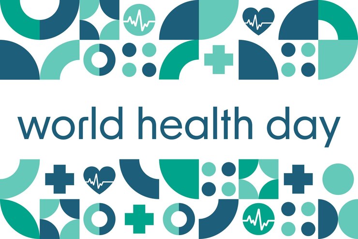 Photo world health day april 7 holiday concept template for background banner card poster with text inscription vector eps10 illustration