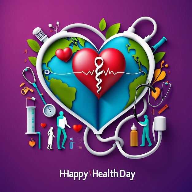 Фоновое изображение Всемирного дня здоровья