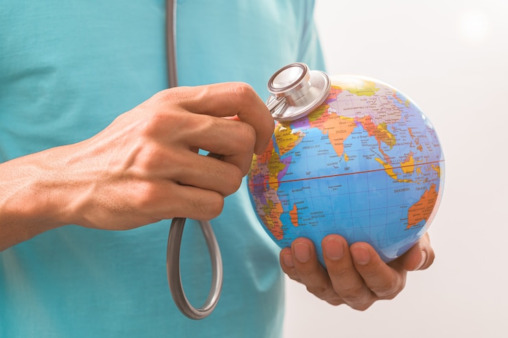 Photo world health day, the concept of saving the world
