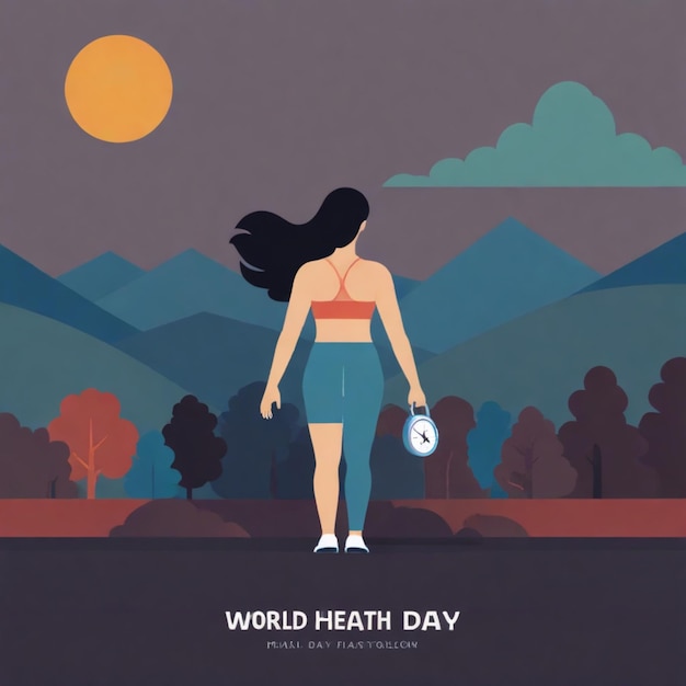 World Health Day Flat Illustration