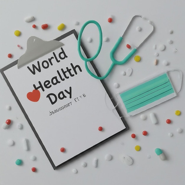 Фото Плоская иллюстрация всемирного дня здоровья
