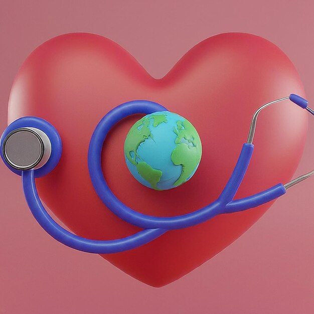 Плоская иллюстрация Всемирного дня здоровья