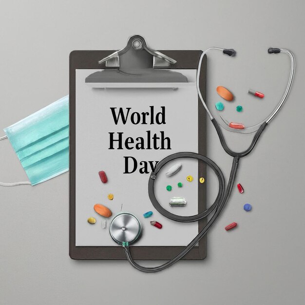 Плоская иллюстрация Всемирного дня здоровья