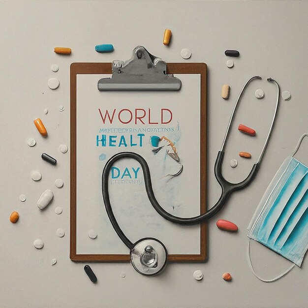 World Health Day Flat Illustration