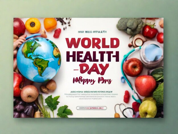 Photo world health day global health awareness day celebrated every year on 7th april vector illustrati