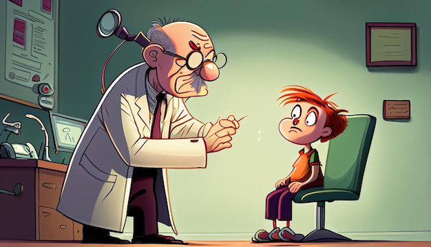 World Health Day the key to global wellness cartoon doctor treating patient