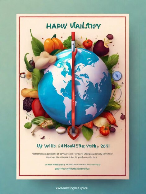 Poster o striscione per la giornata mondiale della salute