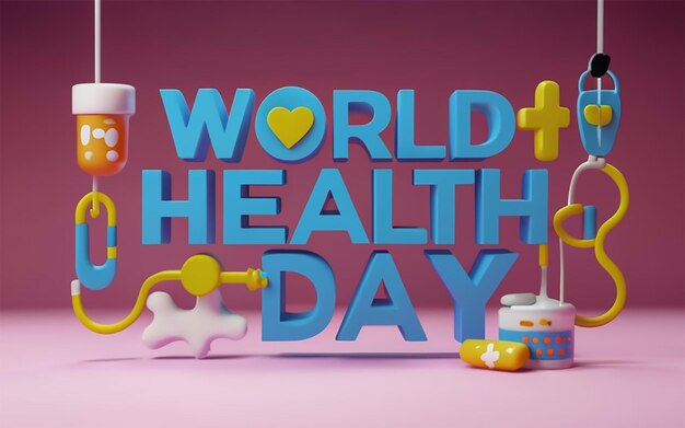 Photo world health day template background