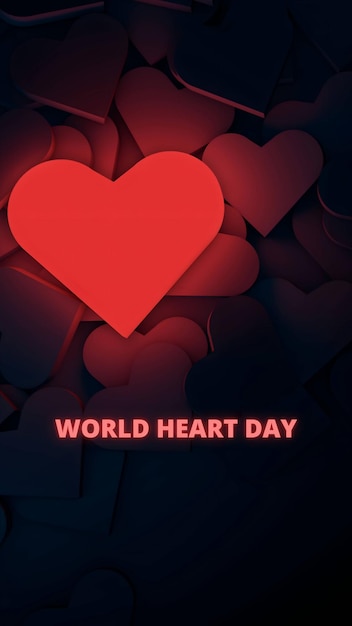 Photo world heart day banner