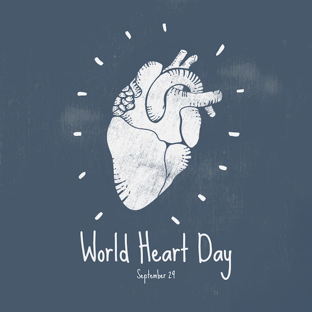 World heart day collage design