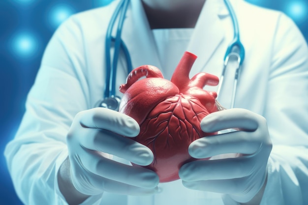 World Heart Day Doctor holding red heart