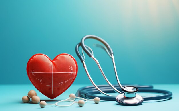 World Heart Day Human Heart Beat Flat illustration