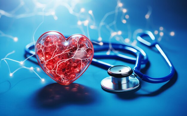 Всемирный день сердца: плоская иллюстрация сердцебиения человека