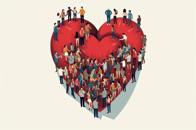 세계 심장의 날 인간의 심장 박동 세계 지도 개념 배너