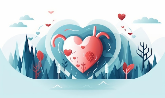 World heart day illustration