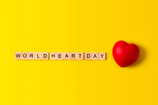 World Heart Day and red heart