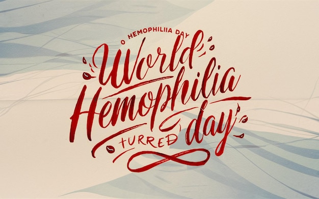 World Hemophilia Day handwritten lettering