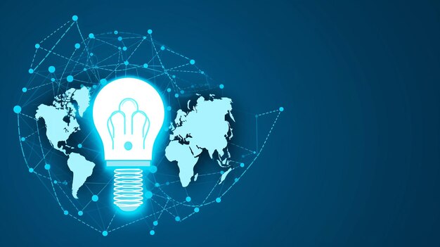 World Intellectual Property Day greeting with light bulb generative ai