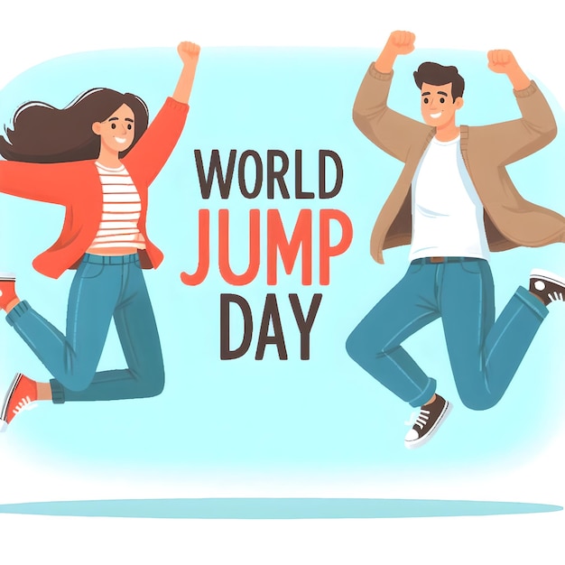 Photo world jump day ai generated