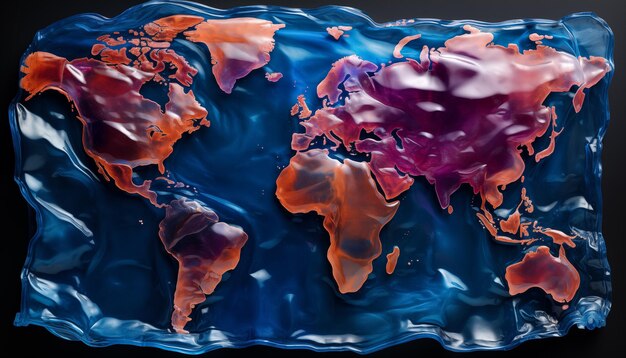 Photo world map abstract background