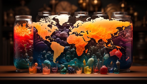 World map abstract background