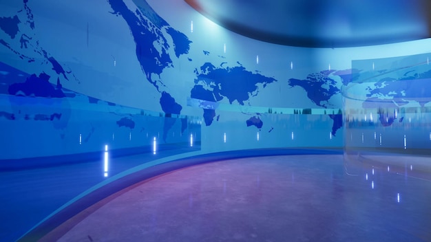 World Map Background 3d rendering