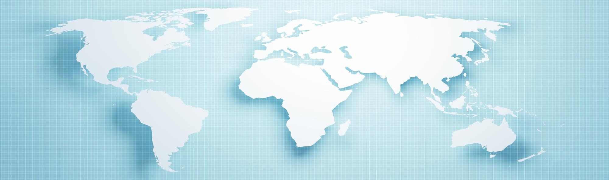 Premium Photo | World map banner concept detailed flat map of