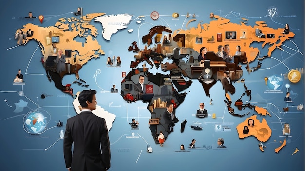 World map for business wallpaper Global business symbol Business world map illustration Internati